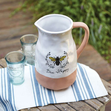 Bee Happy Milk Pitcher - Serving Pitchers & Carafes